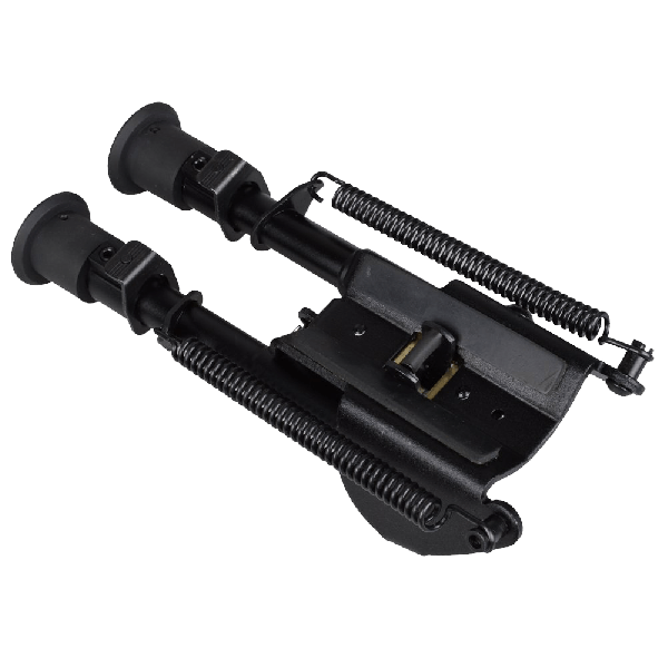 6" to 9" Adjustable Spring Return Sniper Hunting Rifle Bipod Swivel Mount Black 