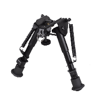 TMS® 6" to 9" Adjustable Spring Return Sniper / Hunting Rifle Bipod with Sling Swivel Mount